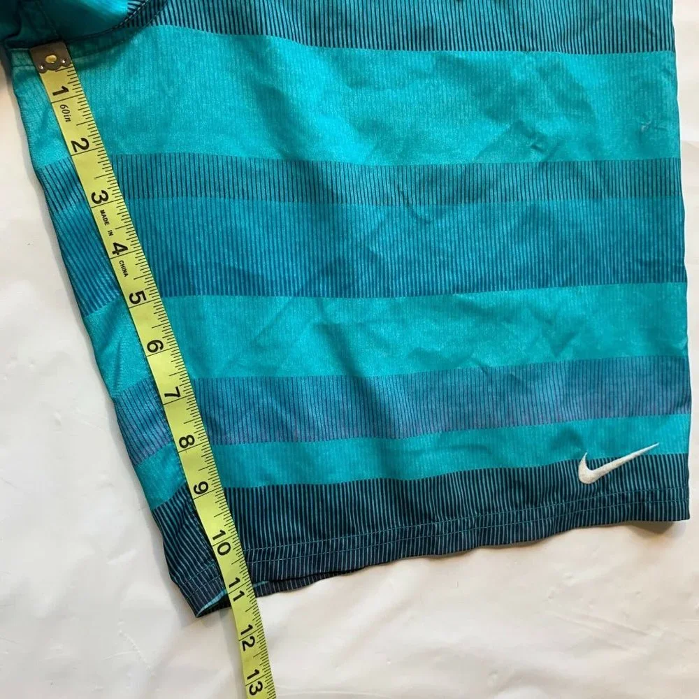 Nike Swim Trunks‎ Board Shorts Mens Medium M Mesh Brief Swoosh Colorful Striped